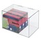 mDesign Plastic Stackable Home, Office Storage Bin Box + 32 Labels - Clear